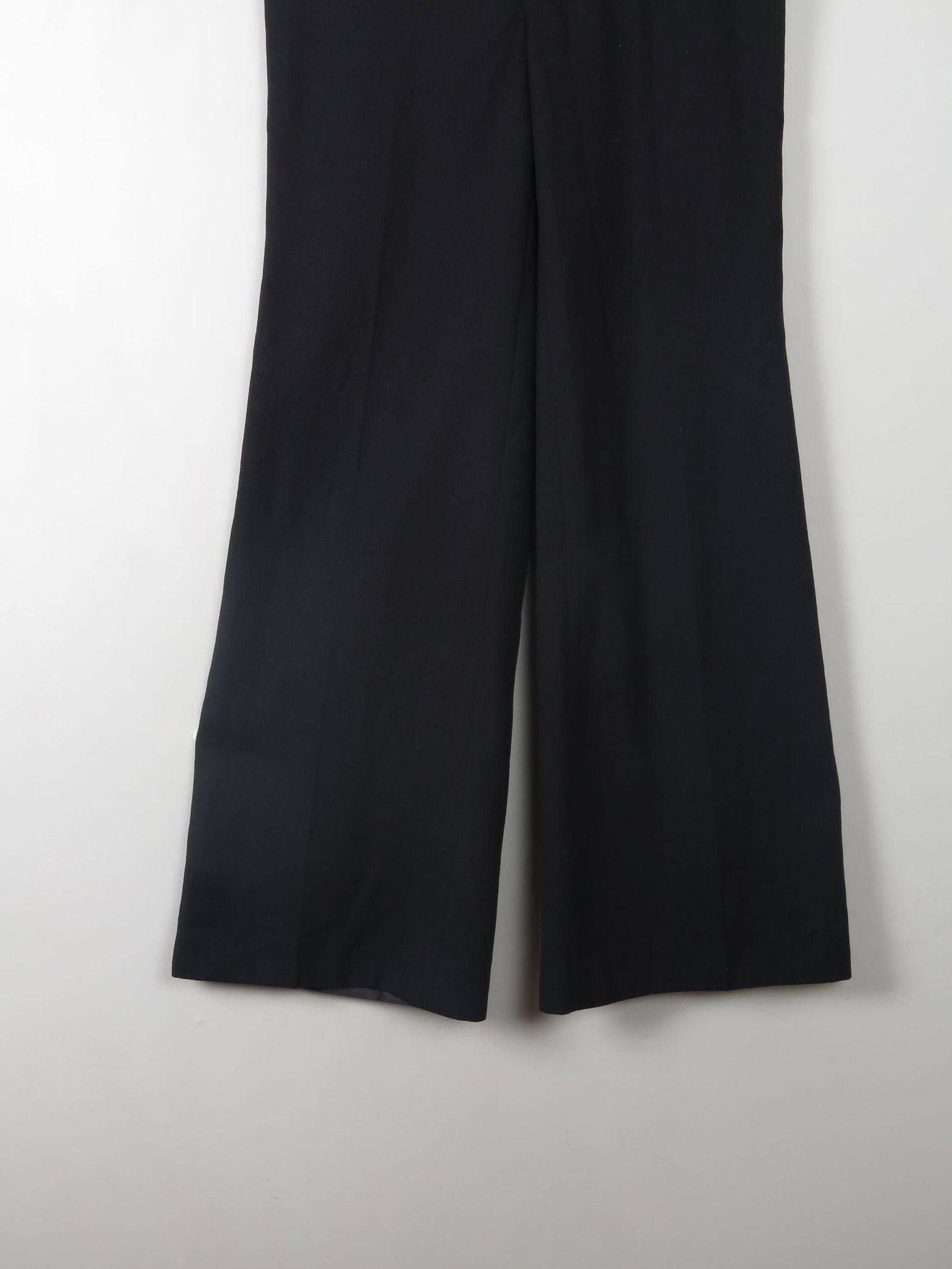 Vintage Black Flared Trousers 31"W 31L - The Harlequin