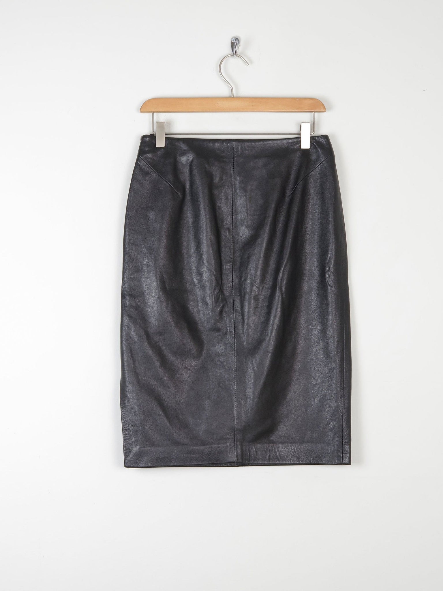 Vintage Black Leather Pencil Skirt S - The Harlequin
