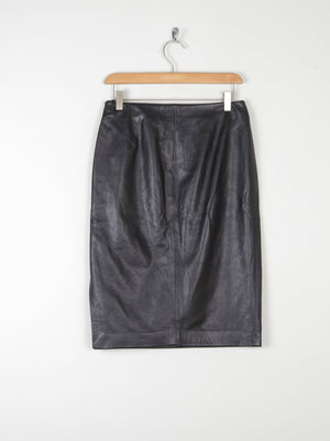 Vintage Black Leather Pencil Skirt S - The Harlequin
