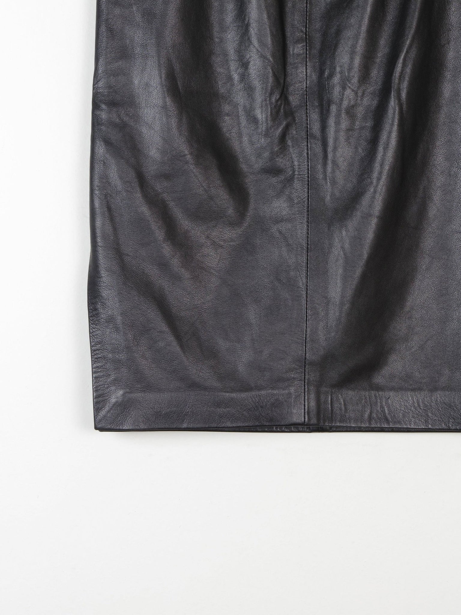 Vintage Black Leather Pencil Skirt S - The Harlequin