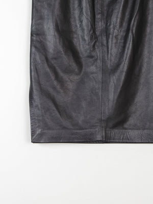 Vintage Black Leather Pencil Skirt S - The Harlequin