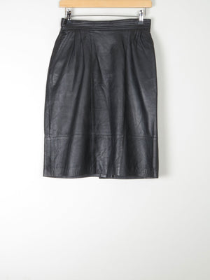 Vintage Black Leather Skirt S - The Harlequin