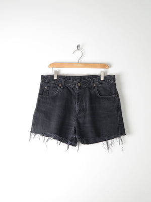 Vintage Black Lee Denim Shorts 32" - The Harlequin