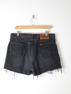 Vintage Black Lee Denim Shorts 32" - The Harlequin