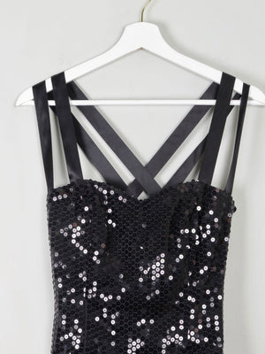 Vintage Black Sequin Corset XS - The Harlequin