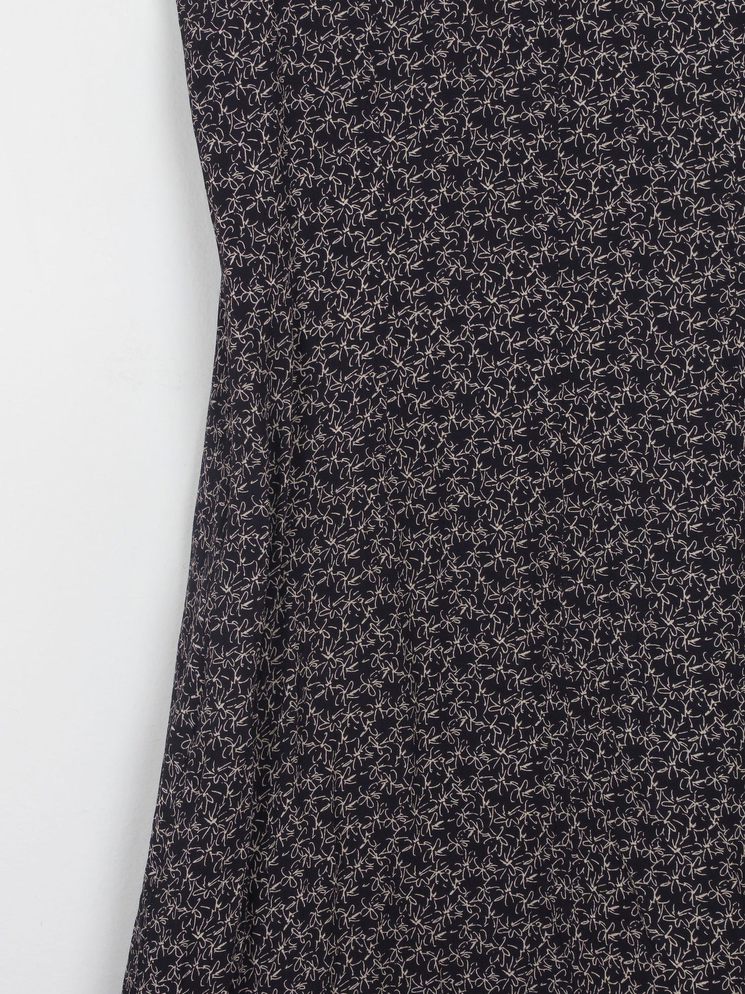 Vintage Black Short Sleeveless  Printed Dress S - The Harlequin