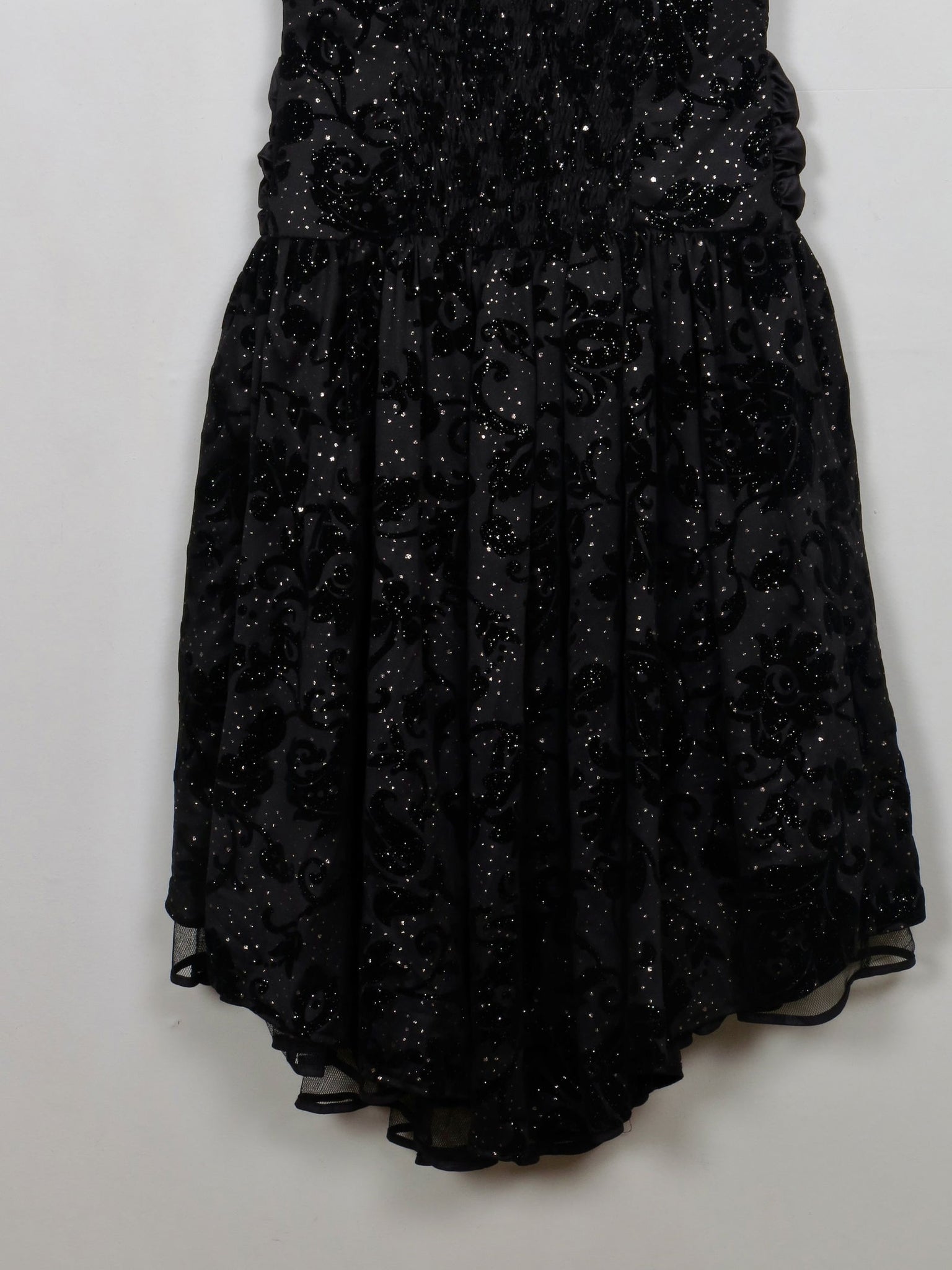 Vintage Black Sparkly 1980s Party Dress S - The Harlequin