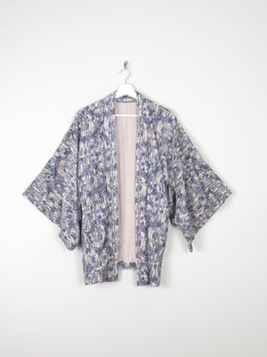 Vintage Blue/Green & Grey Printed Kimono S/M - The Harlequin