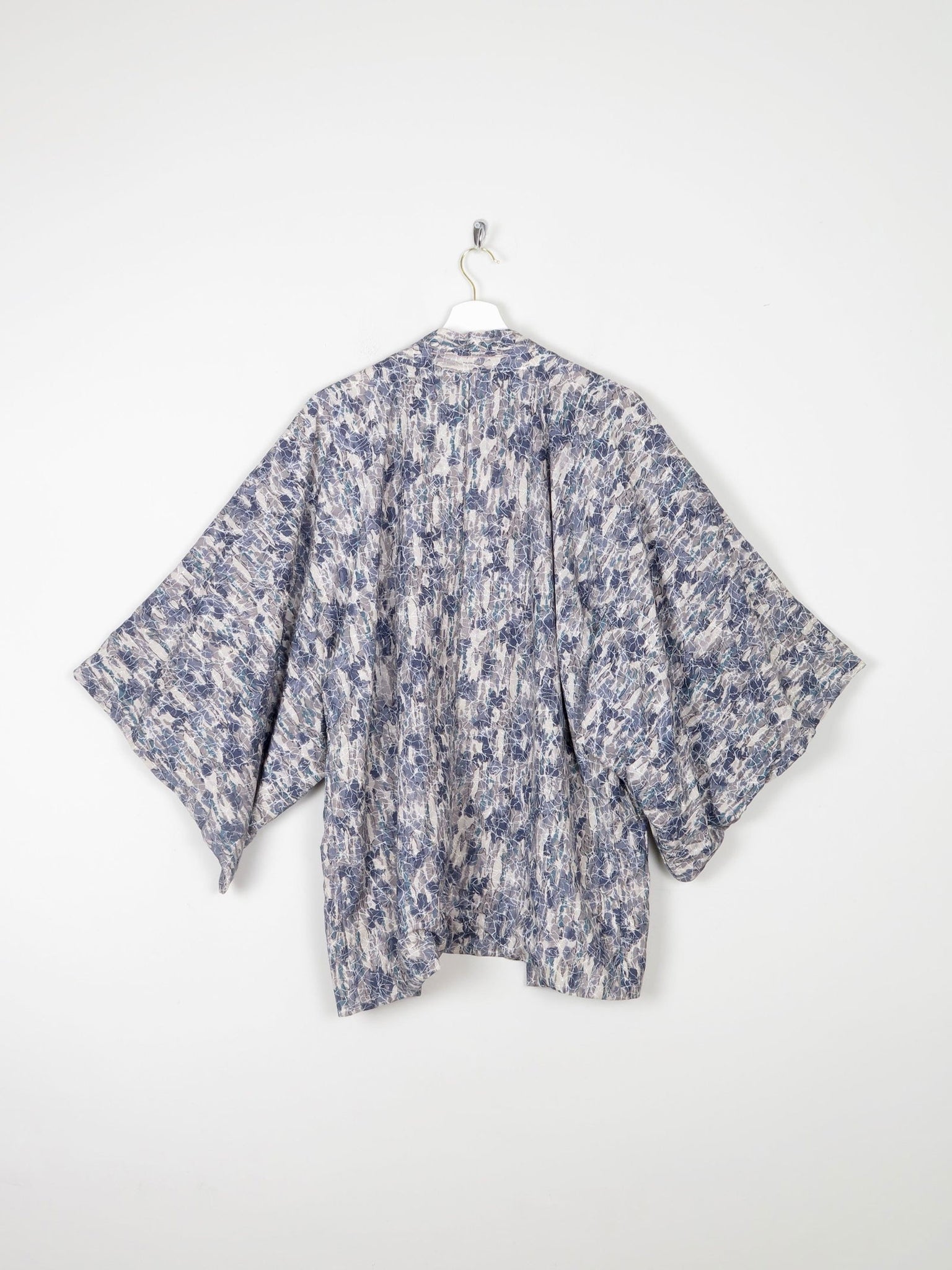 Vintage Blue/Green & Grey Printed Kimono S/M - The Harlequin