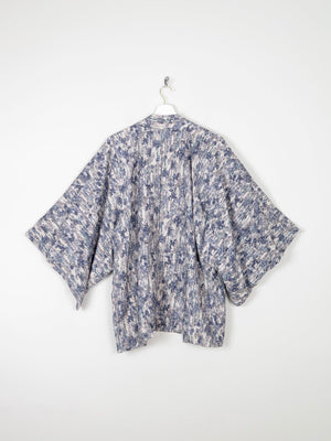 Vintage Blue/Green & Grey Printed Kimono S/M - The Harlequin
