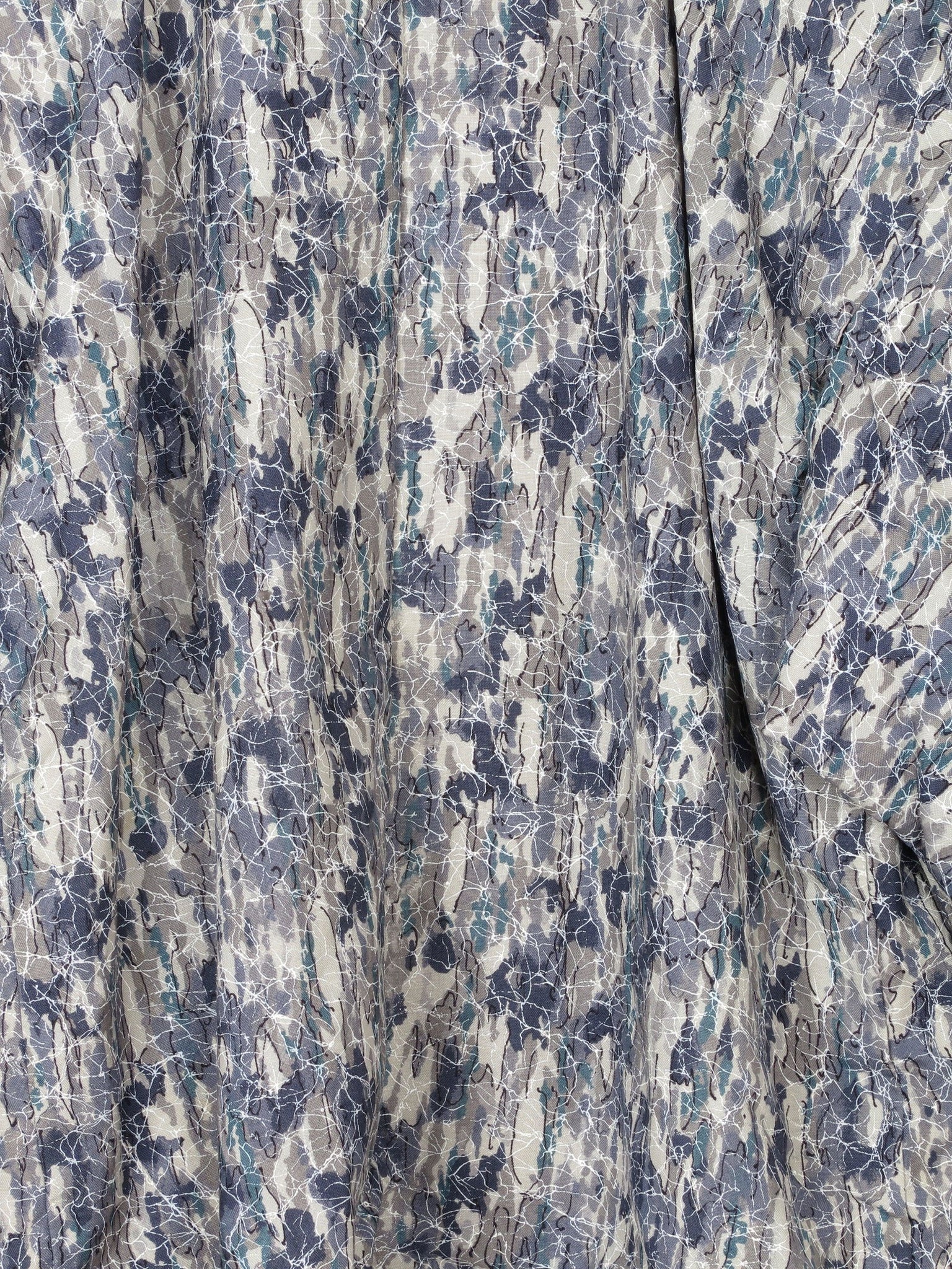 Vintage Blue/Green & Grey Printed Kimono S/M - The Harlequin