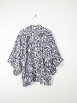 Vintage Blue/Green & Grey Printed Kimono S/M - The Harlequin
