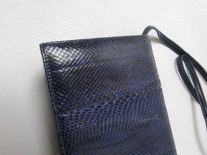Vintage Blue/Navy Snakeskin Bag - The Harlequin