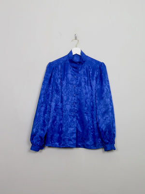 Vintage Blue Blouse M - The Harlequin
