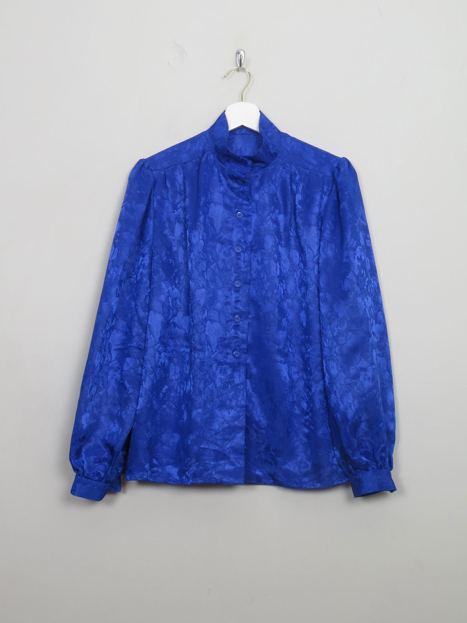 Vintage Blue Blouse M - The Harlequin