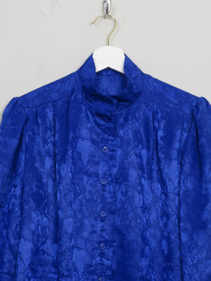 Vintage Blue Blouse M - The Harlequin