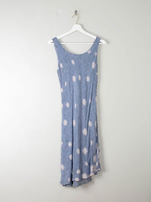 Vintage Blue Floral Slip Dress XS/S - The Harlequin