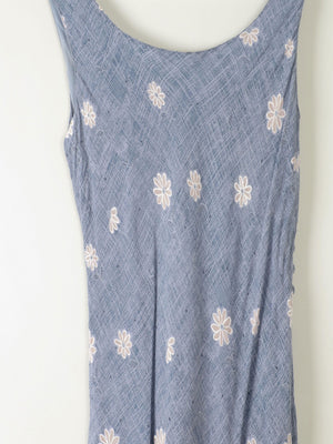 Vintage Blue Floral Slip Dress XS/S - The Harlequin