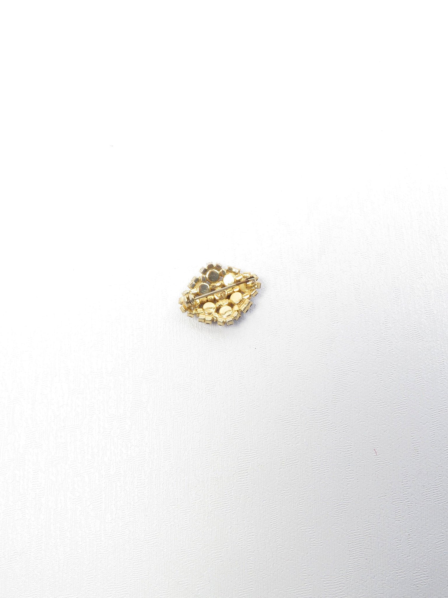 Vintage Blue & Gold Paste Brooch - The Harlequin