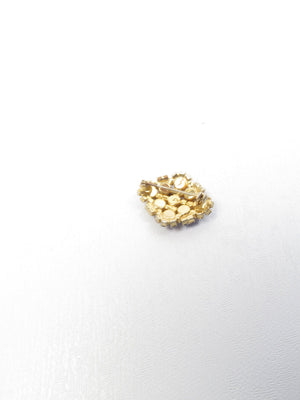 Vintage Blue & Gold Paste Brooch - The Harlequin