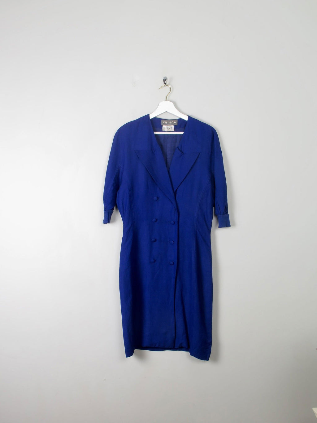 Vintage Blue Linen Crisca Dress S - The Harlequin