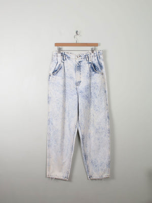 Vintage Blue Stone Wash Jeans By Lee 33W 28"L - The Harlequin