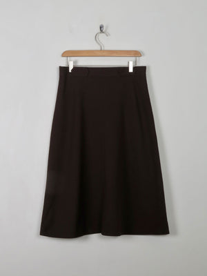 Vintage Brown A- Line Skirt 31 W S/M - The Harlequin