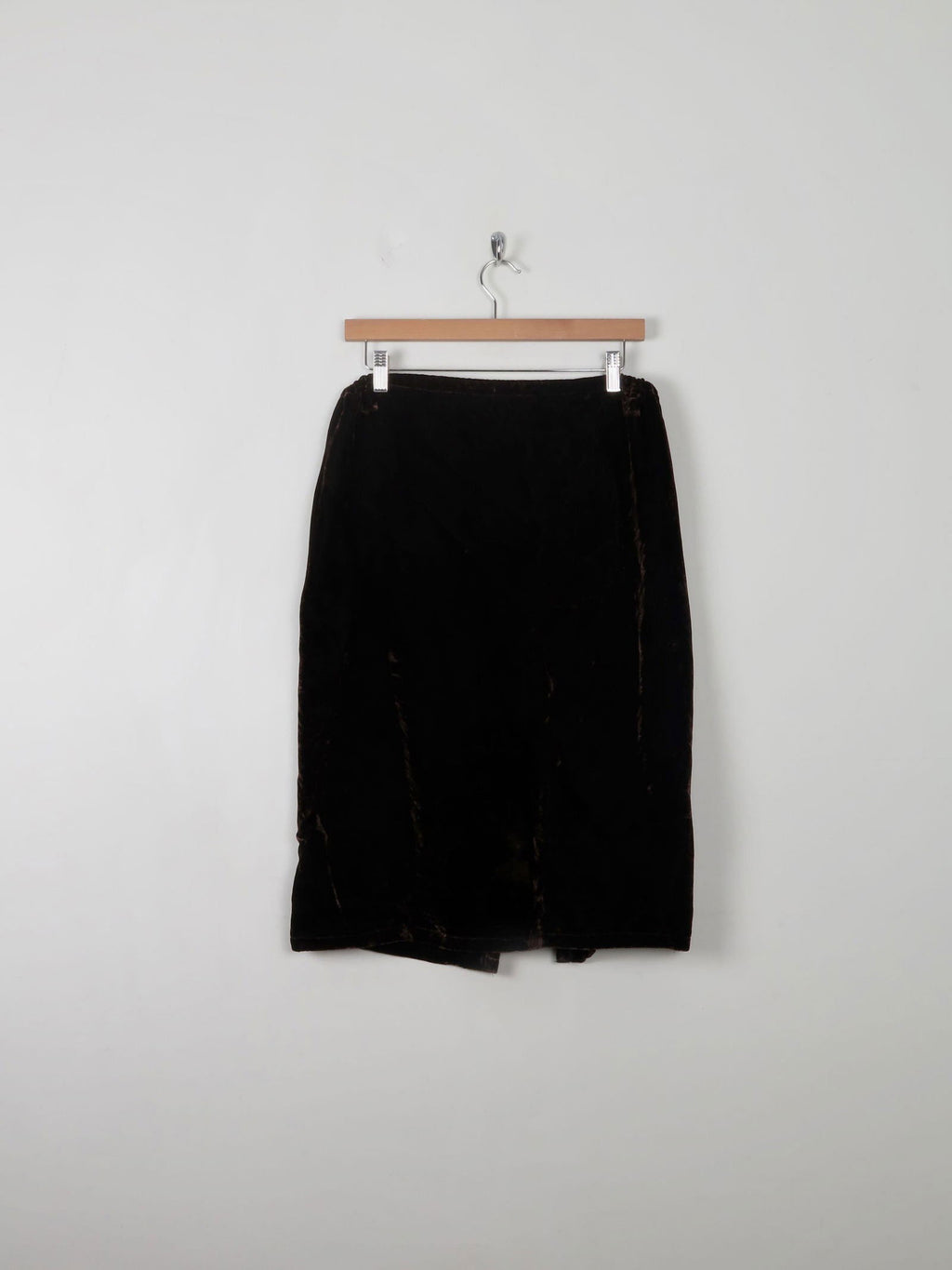 Vintage Brown Velvet Skirt L/XL - The Harlequin