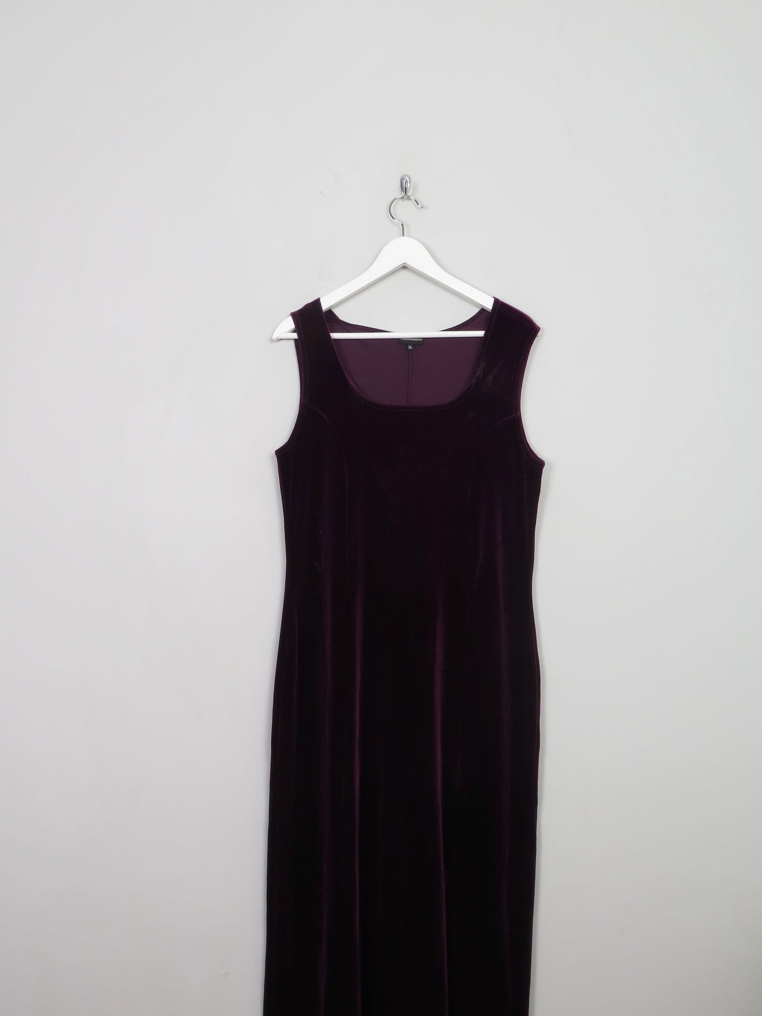 Vintage Burgundy Velvet Fitted Dress L/XL - The Harlequin