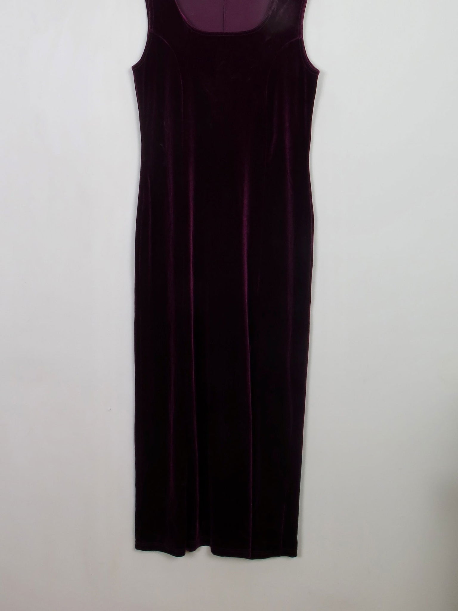 Vintage Burgundy Velvet Fitted Dress L/XL - The Harlequin