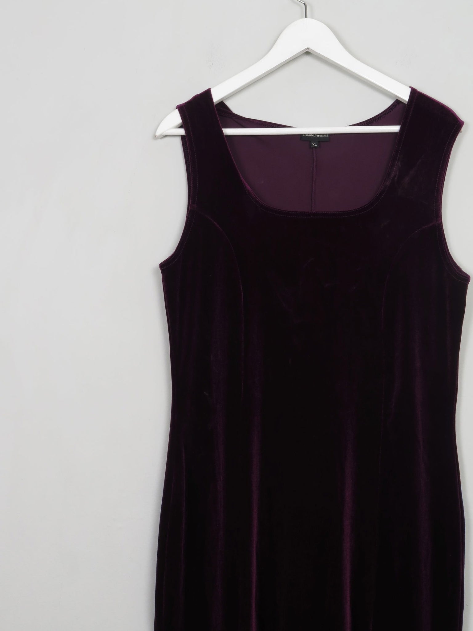 Vintage Burgundy Velvet Fitted Dress L/XL - The Harlequin