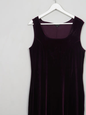 Vintage Burgundy Velvet Fitted Dress L/XL - The Harlequin