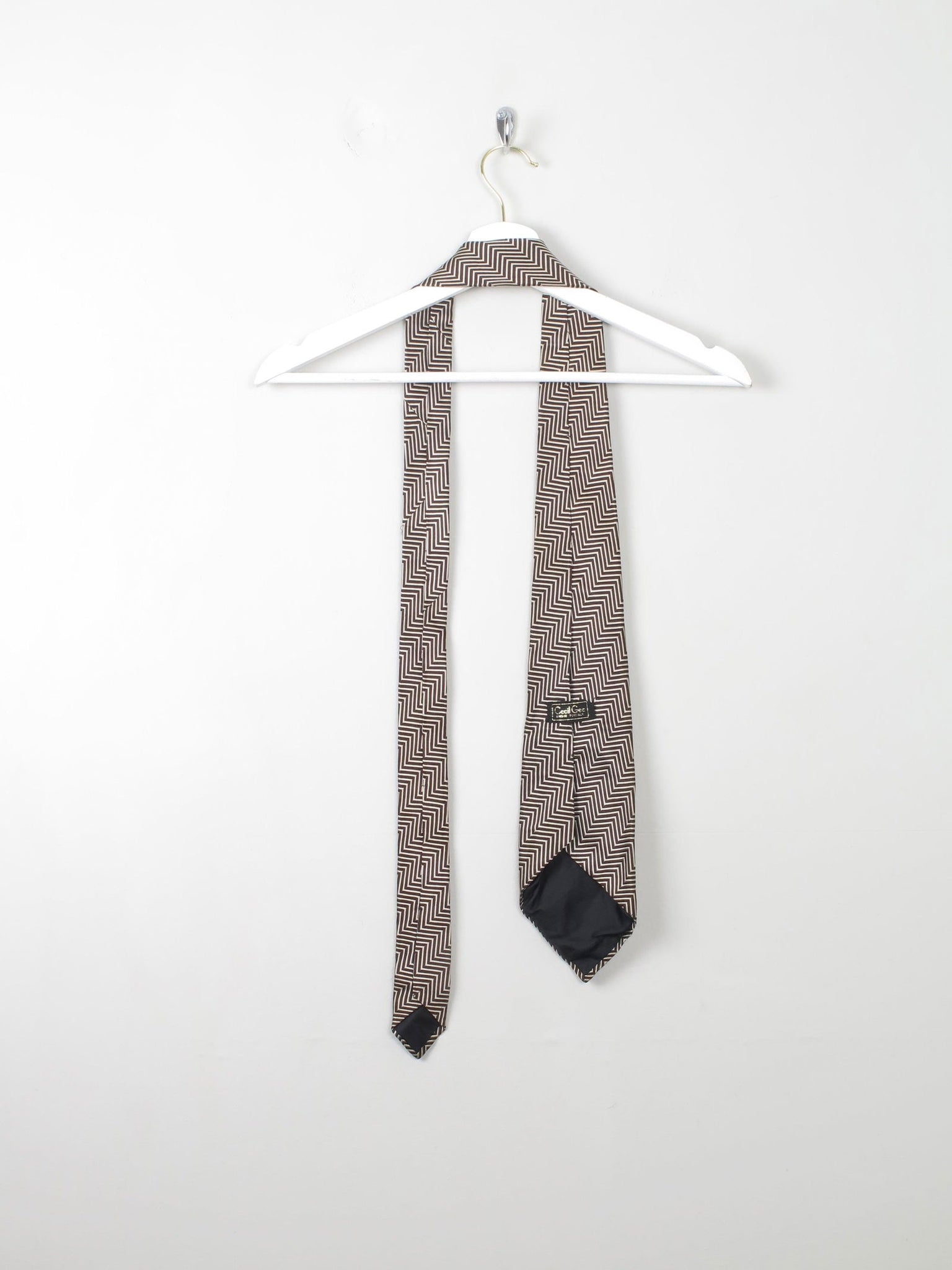 Vintage Cecil Gee Brown Patterned Tie - The Harlequin