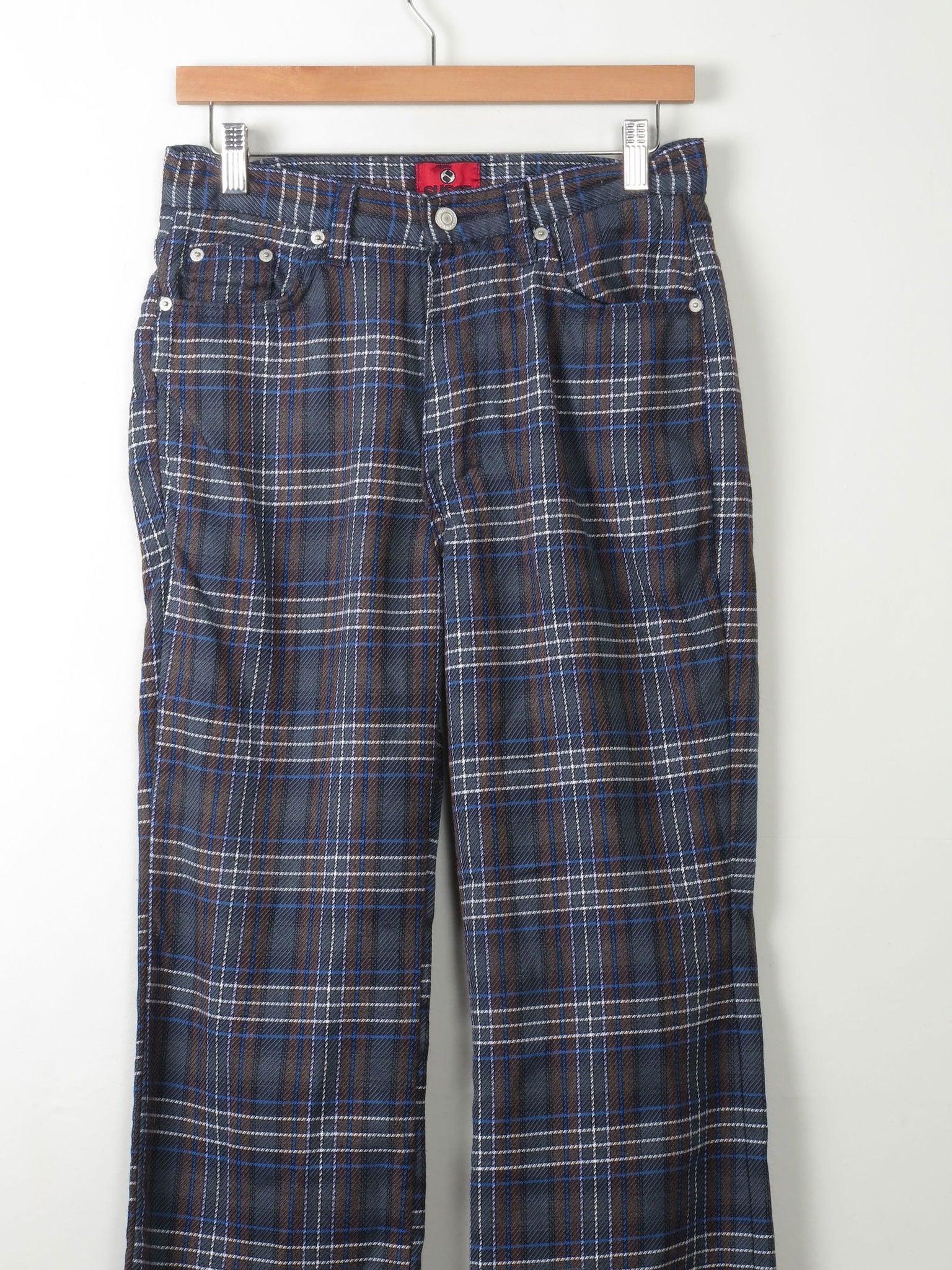 Vintage Check Susst 90s Trousers 29W