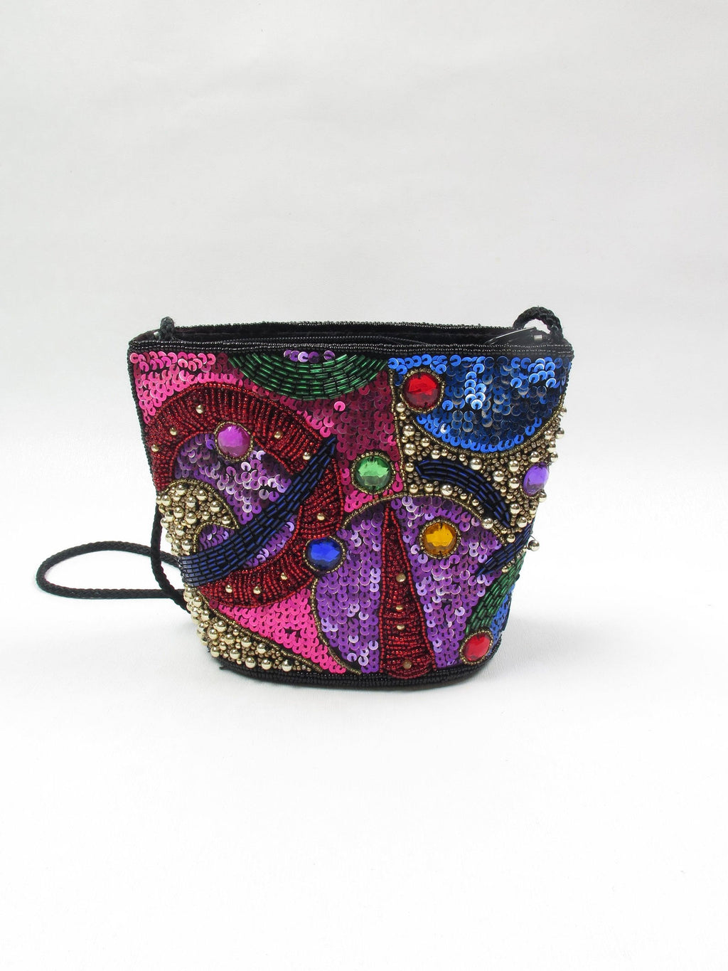 Vintage Colourful Beaded & Sequin Bag - The Harlequin