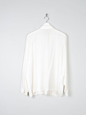 Vintage Cream Blouse With Collar & Rhinestone Detail L/XL - The Harlequin