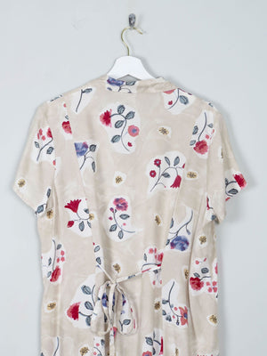Vintage Cream Floral Dress L/XL - The Harlequin