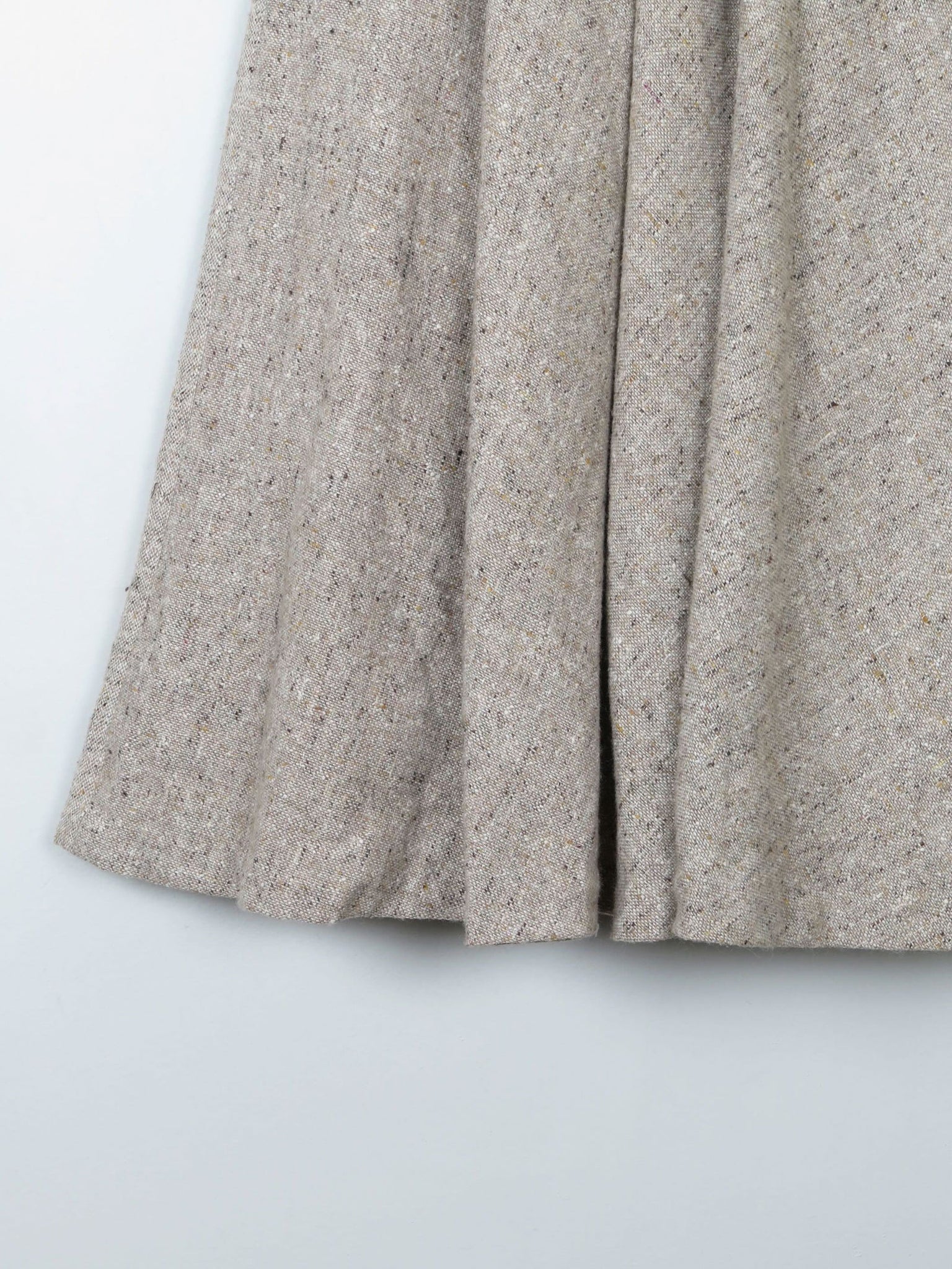 Vintage Cream Melange Tweed Full Skirt 26" XS - The Harlequin