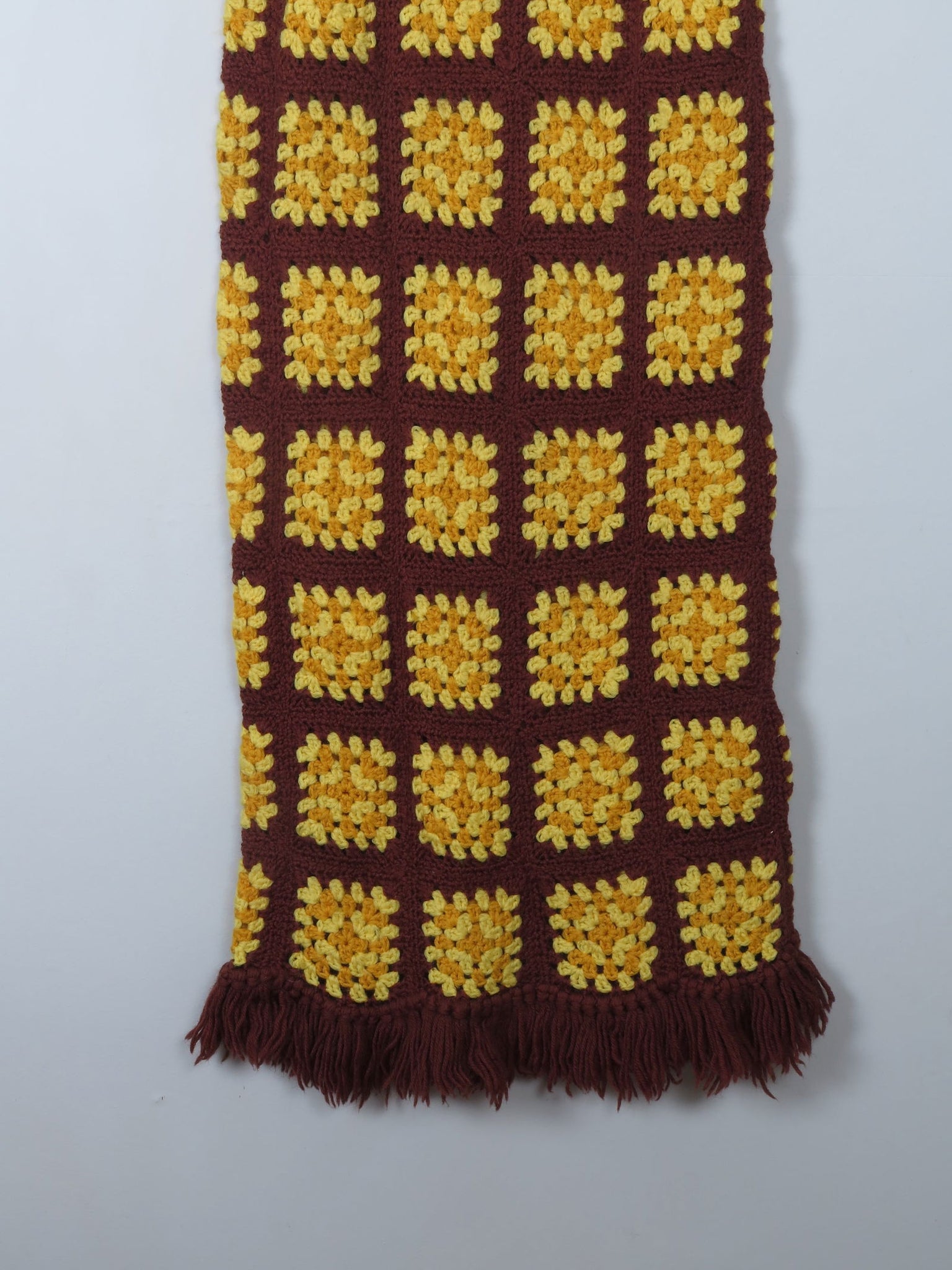 Vintage Crochet Yellow & Brown Skirt S - The Harlequin