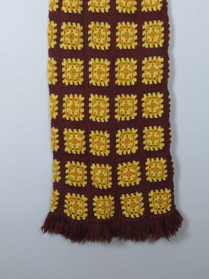 Vintage Crochet Yellow & Brown Skirt S - The Harlequin