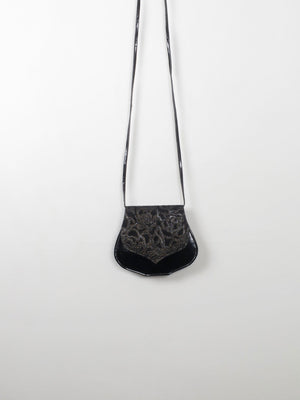 Vintage Cross Body Black Bag - The Harlequin