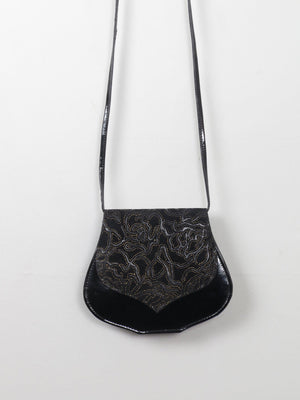 Vintage Cross Body Black Bag - The Harlequin