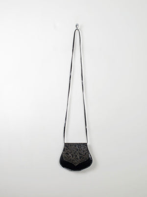 Vintage Cross Body Black Bag - The Harlequin