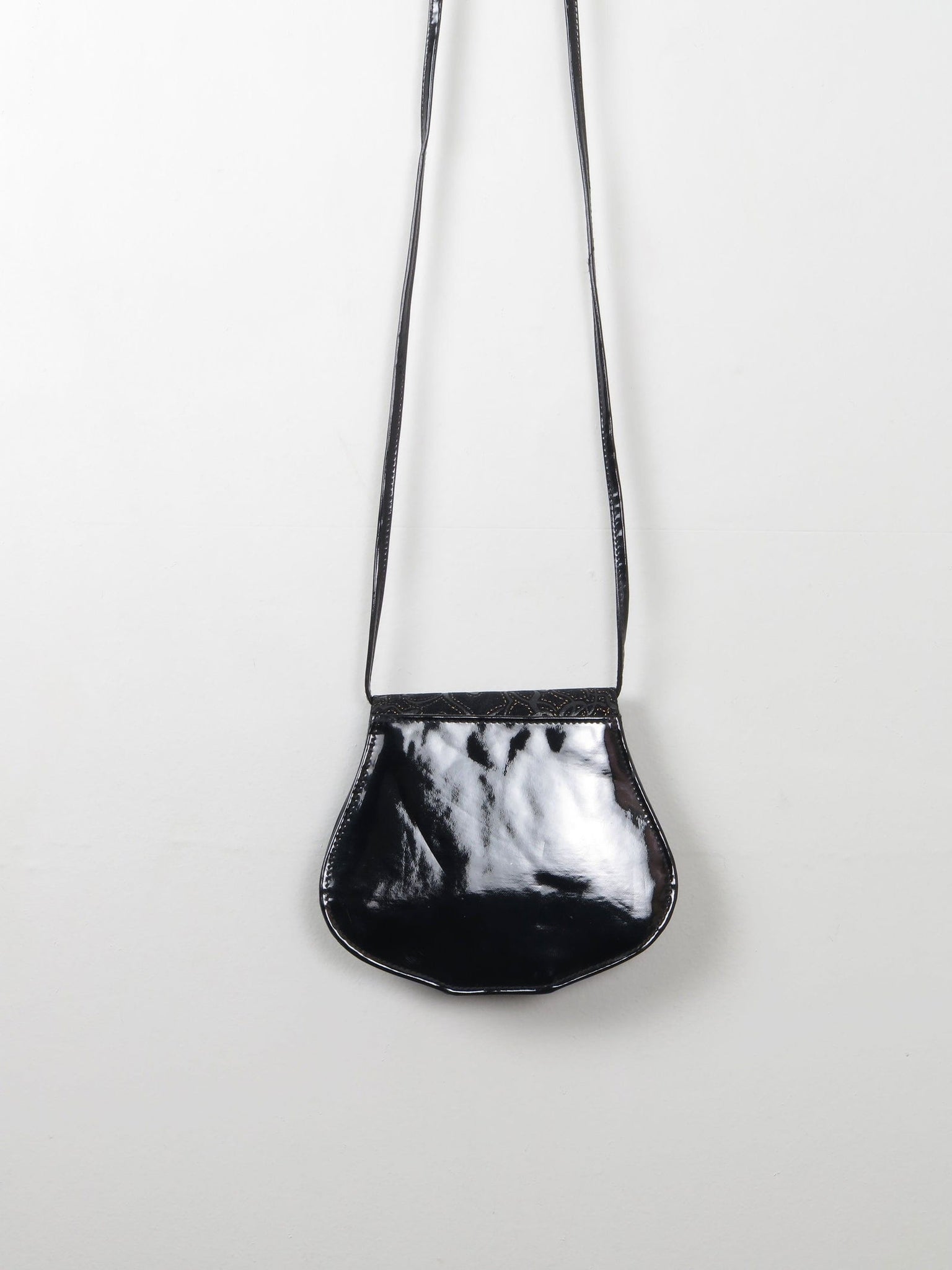 Vintage Cross Body Black Bag - The Harlequin