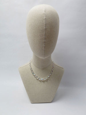 Vintage Crystal Iridescent Crystal Graduated Necklace - The Harlequin