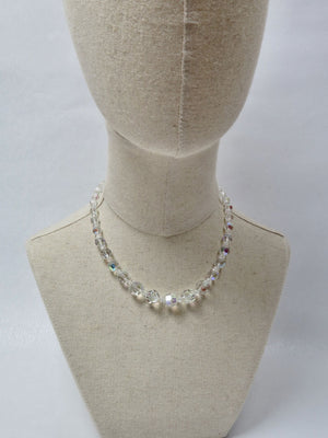 Vintage Crystal Iridescent Crystal Graduated Necklace - The Harlequin