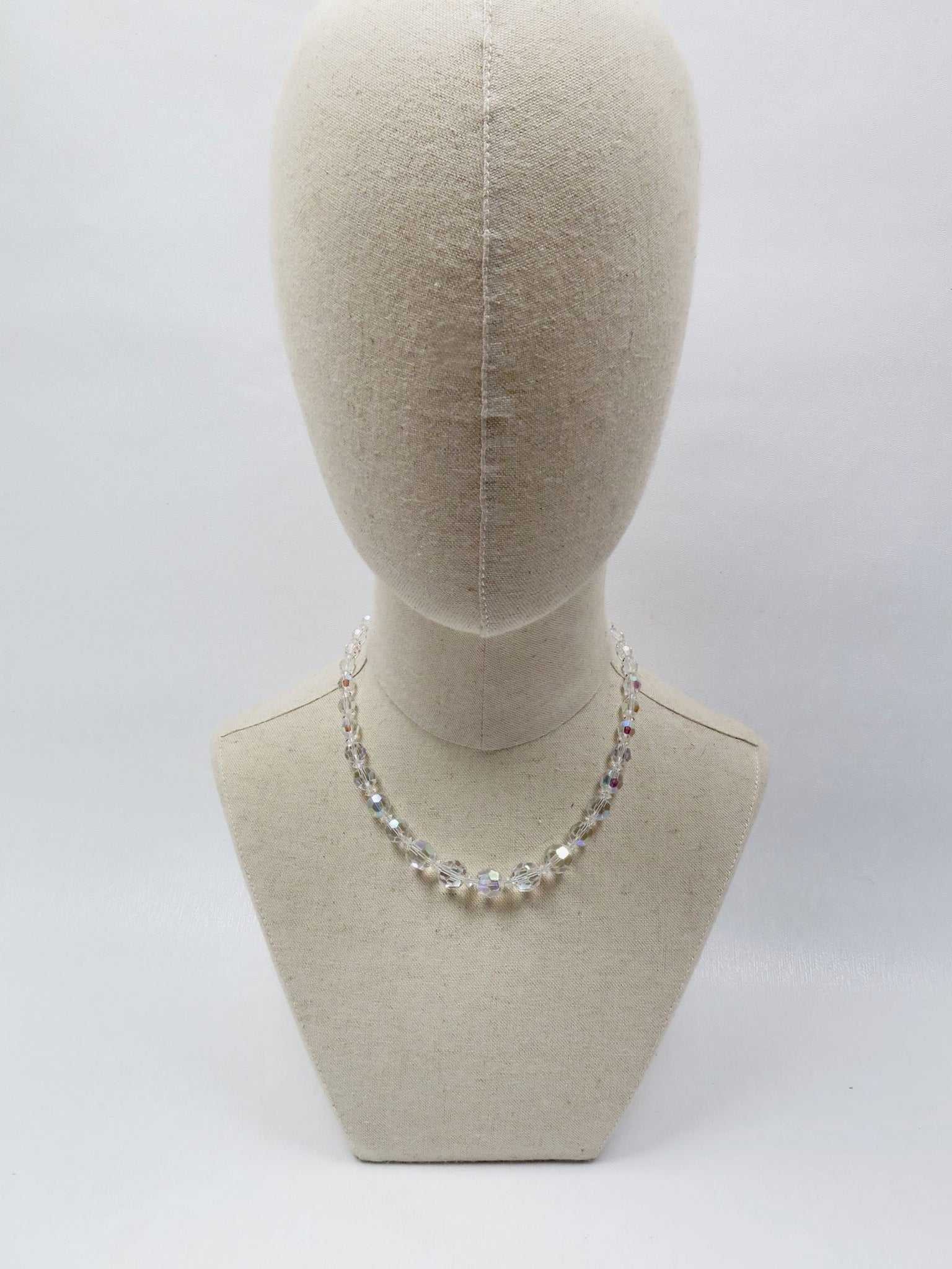 Vintage Crystal Iridescent Crystal Graduated Necklace - The Harlequin