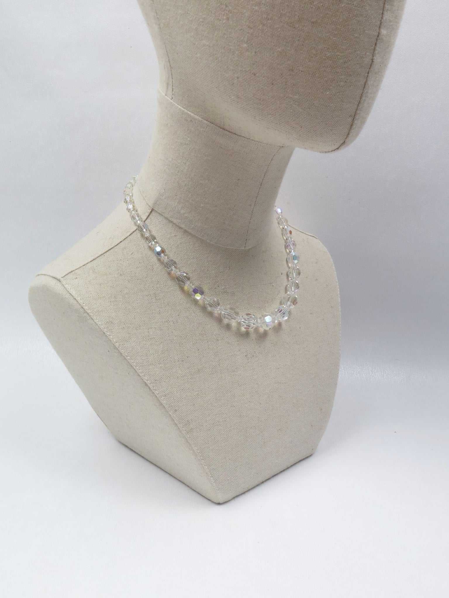 Vintage Crystal Iridescent Crystal Graduated Necklace - The Harlequin