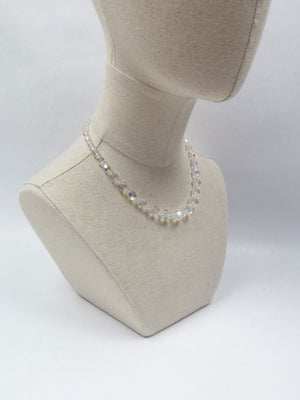 Vintage Crystal Iridescent Crystal Graduated Necklace - The Harlequin