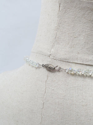 Vintage Crystal Iridescent Crystal Graduated Necklace - The Harlequin